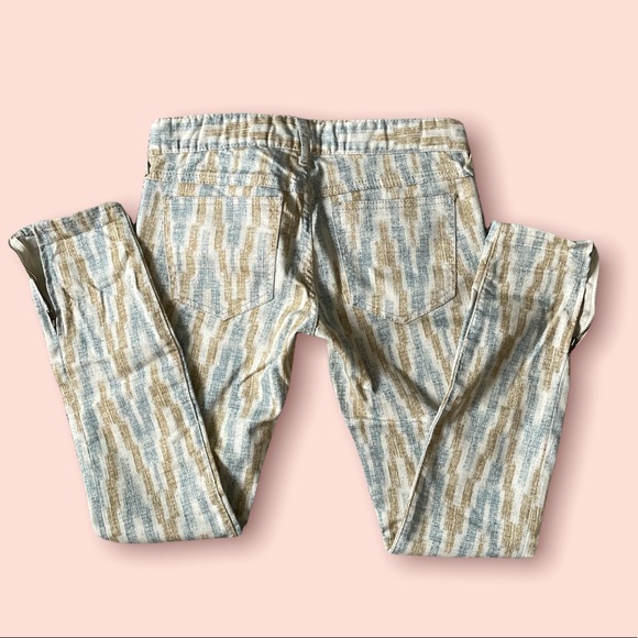 Free People Neutral Pattern Skinny Jeans - Picture 2 of 3